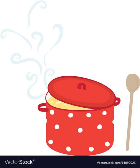 Soup pot Royalty Free Vector Image - VectorStock