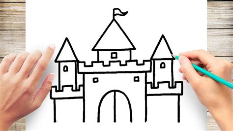 Steps To Draw A Castle