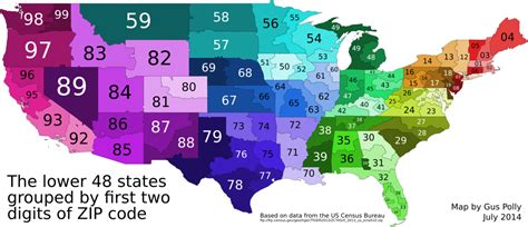 3 Digit Zip Code Map United States