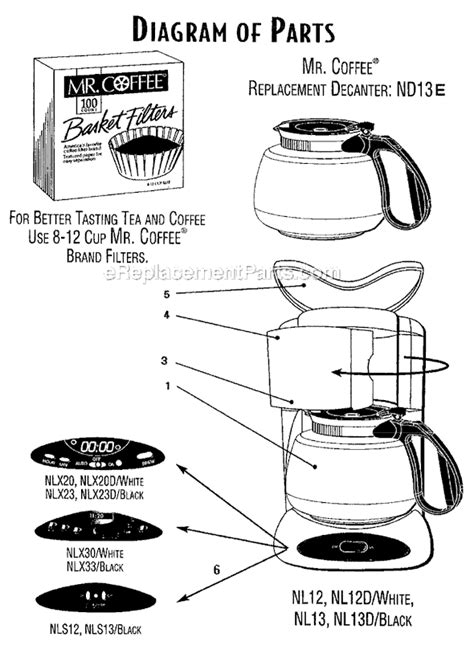 Mr. Coffee NLX23 - Coffee Maker - eReplacementParts.com