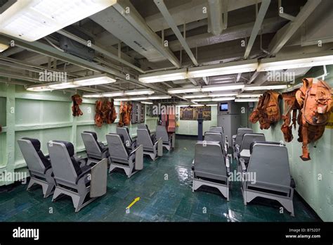 Flight briefing room on USS Yorktown aircraft carrier, Patriots Point Naval Museum, Charleston ...