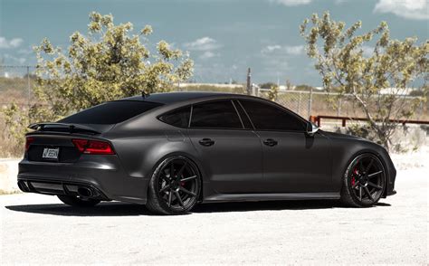 Matt Black Audi RS7 on Velgen Wheels