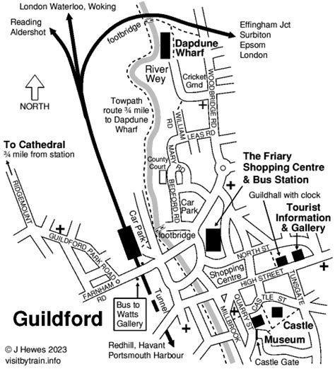 Guildford | Visit by Train, a station by station guide to UK tourist attractions