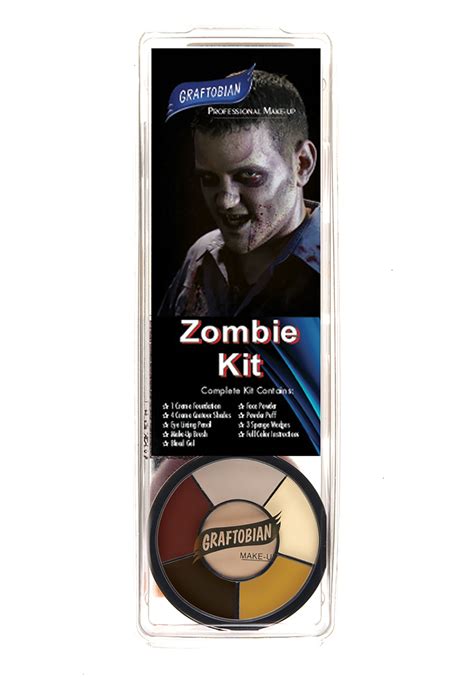 Graftobian Deluxe Zombie Face Makeup Kit | Zombie Costume Accessories