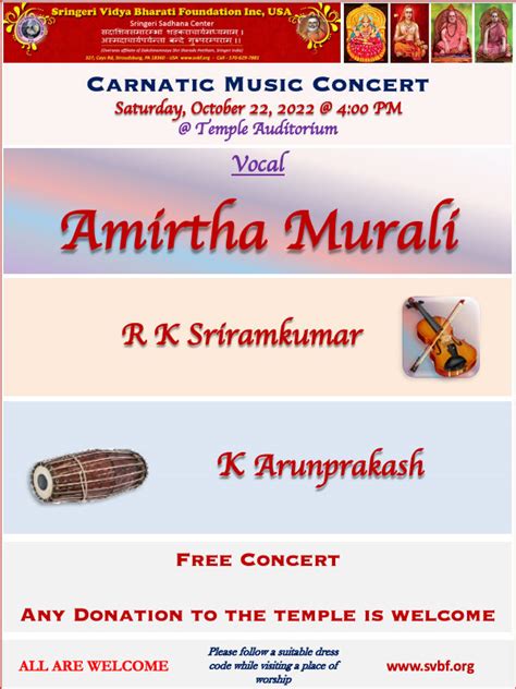 carnatic-music-concert | Sringeri Vidya Bharati Foundation, USA