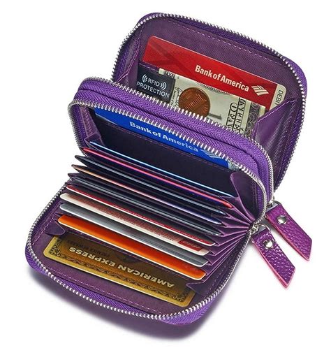 Wallets for Women, Rfid Blocking Women's Wallet,Credit Card Holder, Genuine Leather Purse,Card ...