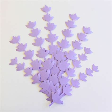 Paper Lavender Flowers Template - FancyBloom