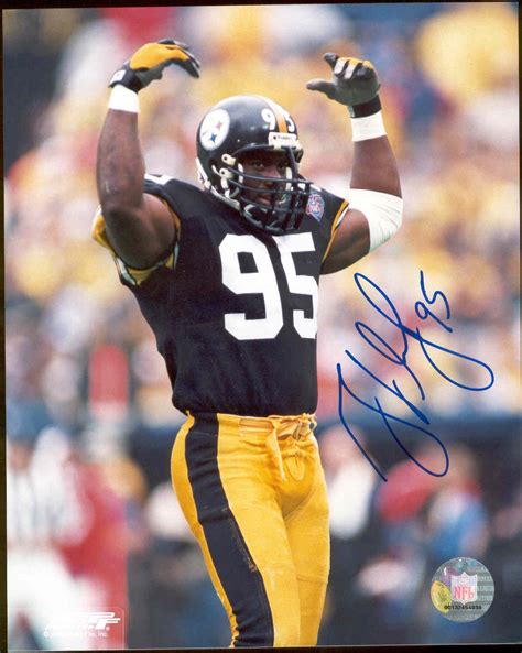 Lot Detail - Greg Lloyd Autographed Color Pittsburgh Steelers Color 8 x 10 Ftbl. Photo