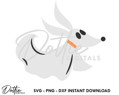 Ghost Dog craft cutting SVG PNG vector file