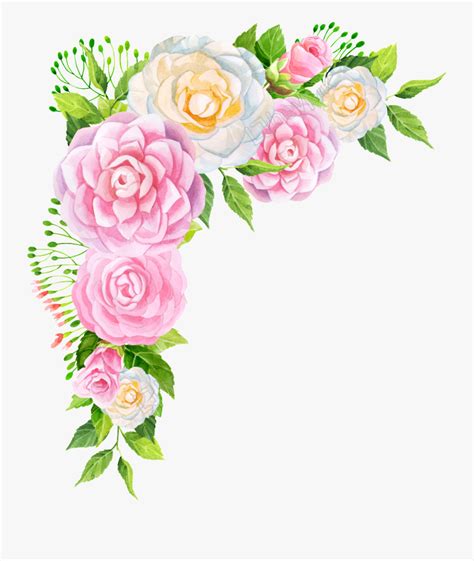 Transparent Pink Flowers Png - Frame Bunga Vektor Hd Png , Free Transparent Clipart - ClipartKey