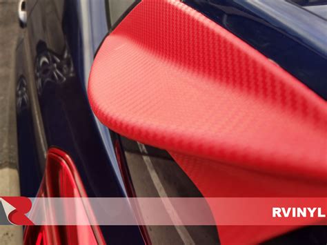 Rwraps™ Red 4D Carbon Fiber Vinyl Wrap | Car Wrap Film