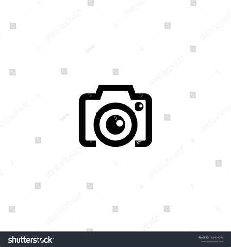 Camera Flat Logo Black Outline Stock Vector (Royalty Free) 1868434540 | Shutterstock