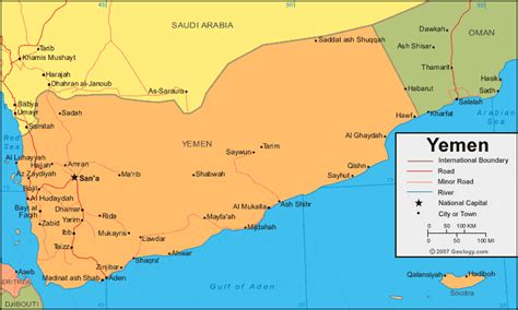 Yemen Map and Satellite Image