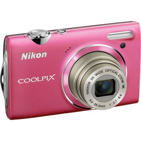 Nikon CoolPix S5100 Compact Digital Camera (Pink) 26223 B&H