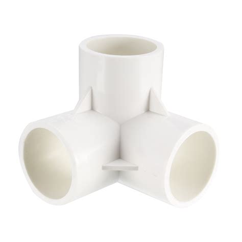 3 Way Elbow PVC Pipe Fitting,Furniture Grade,1-inch Size Tee Corner Fittings White - Walmart.com ...