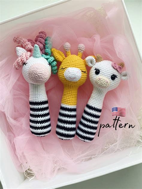 Baby Toys for Newborns Easy CROCHET PATTERNS Set of 3 - Etsy