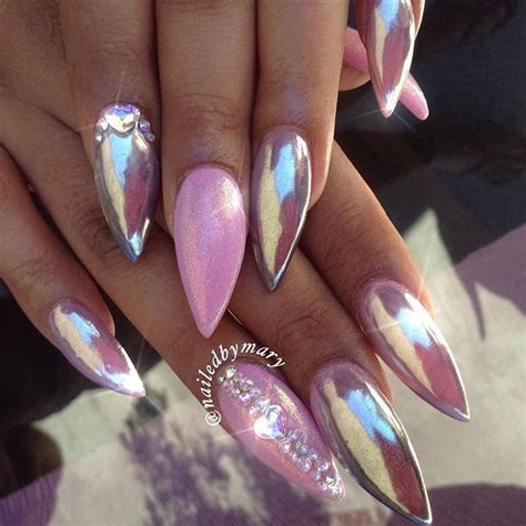 21 Stunning Chrome Nail Ideas To Rock The Latest Nail Trend | Styles Weekly