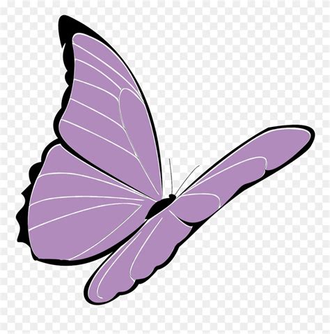 Cartoon Purple Butterfly Clipart