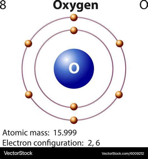 Diagram representation of the element oxygen Vector Image