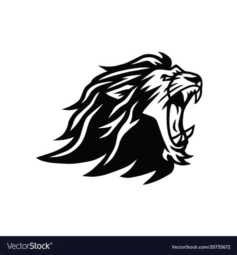 Roaring Lion Head Logo Royalty Free Vector Image | Hot Sex Picture