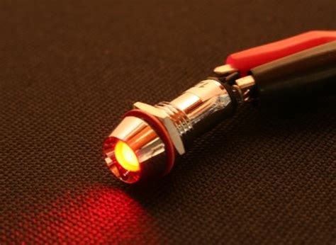 PilotLights 12 Volt DC Pilot Light, 10mm Panel Indicator Light - Red LED, 12VDC - Buy Online in ...