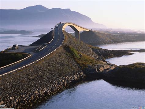 Atlantic Ocean Road in Norway Wallpapers Images Photos Pictures Backgrounds