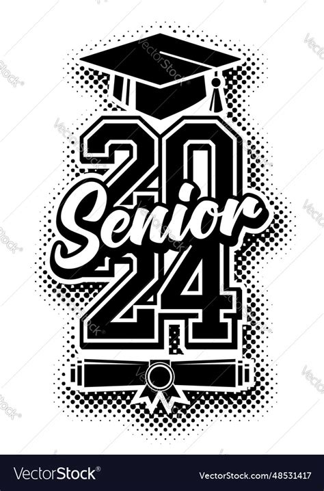 High school senior class Royalty Free Vector Image