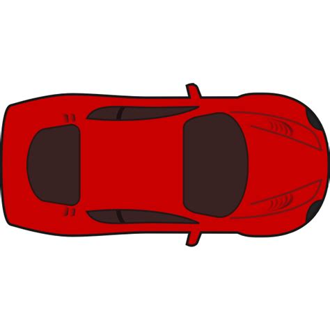 Red racing car top view vector | Free SVG