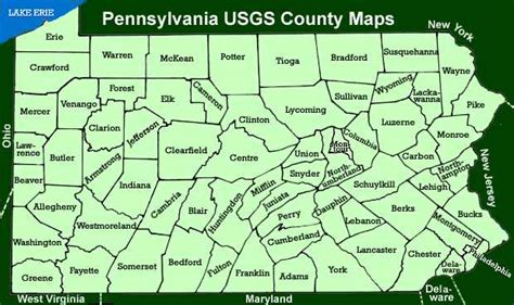 Pennsylvania County USGS Maps