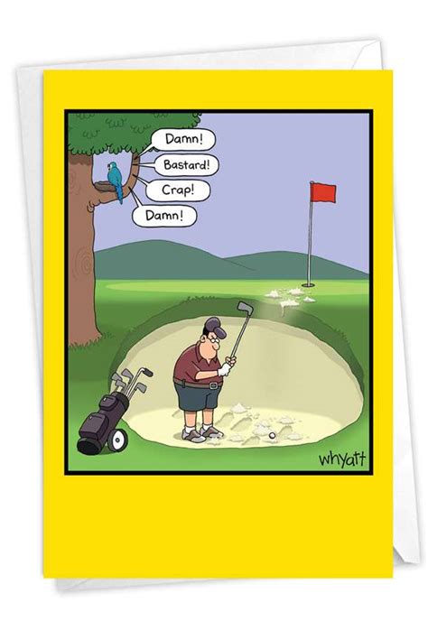 Golf Bunker - Humorous Birthday Card - Sports