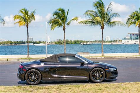 Photo of an Audi R8 Spyder Black Interior and Exterior Editorial Photo - Image of automotive ...