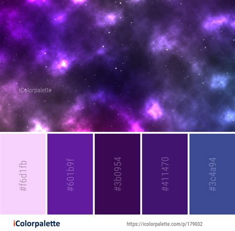 Color Palette Ideas from Purple Atmosphere Nebula Image | iColorpalette