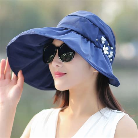 Aliexpress.com : Buy Sun Hats sun visor hat Sun Hats for women with big heads beach hat summer ...