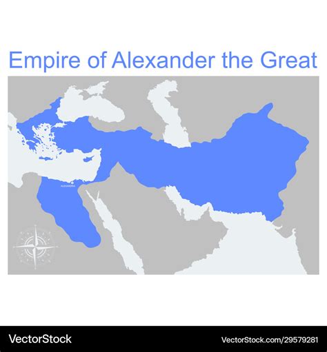 Map empire alexander great Royalty Free Vector Image