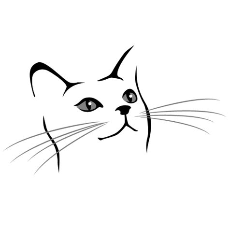 Simple Cat Face Drawing - ClipArt Best