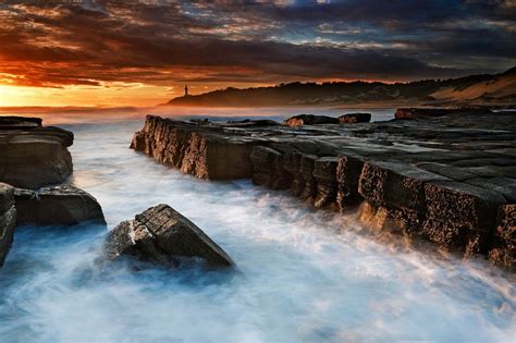 sunset, Cliff, Sea, Clouds, Beach, Hill, Nature, Landscape, Rock Wallpapers HD / Desktop and ...