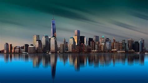 Panoramic photography of city skyline HD wallpaper | Wallpaper Flare