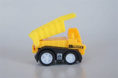 Selective Focused on Yellow Toy Dump Truck Made from Plastic. Stock Image - Image of heavy ...