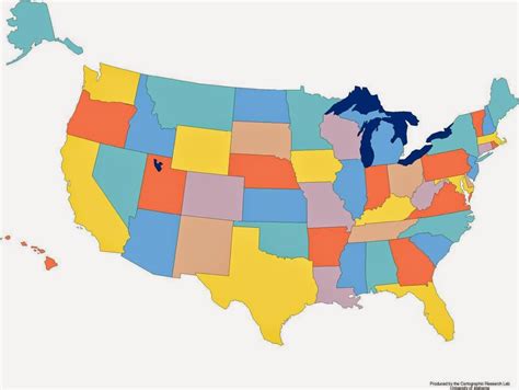 Printable Map of USA