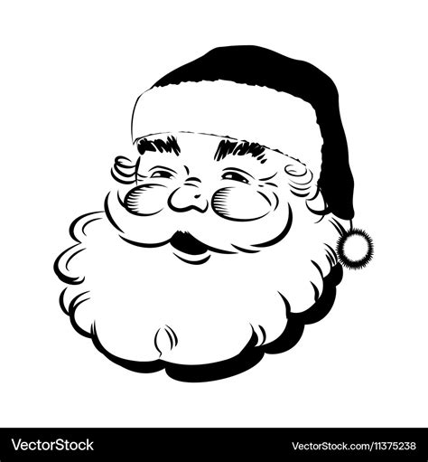 Santa claus smiling - retro clip art Royalty Free Vector