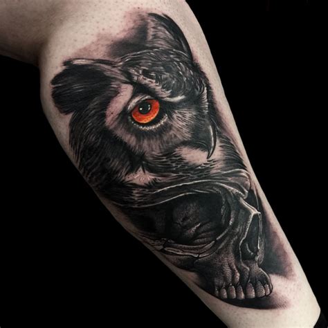 Owl/skull tattoo by Paul Naylor, Infernal Rites Tattoo | Skull tattoos, Tattoos for guys, Owl ...