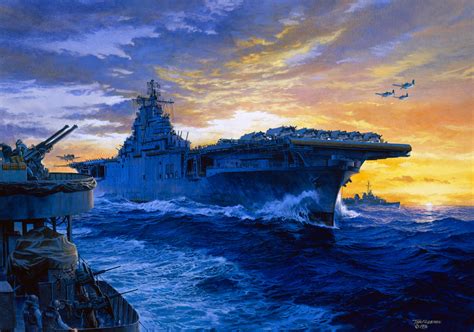 Download Aircraft Carrier USS Yorktown (CV-10) Military United States Navy HD Wallpaper