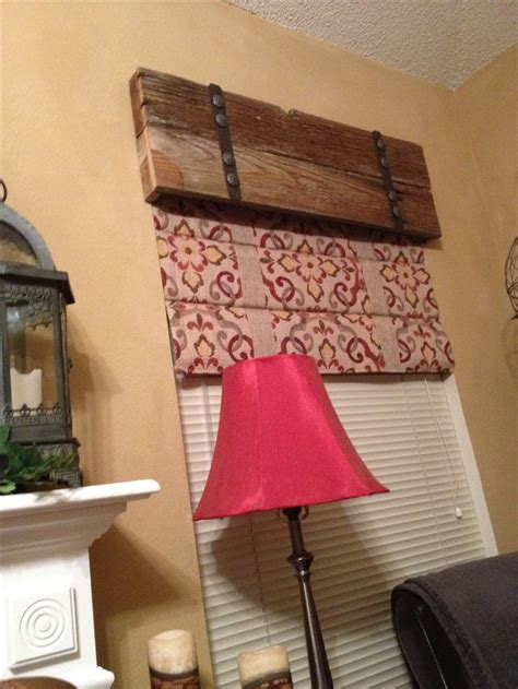 Barn wood valance | Wood valance, Diy window treatments, Wood valances for windows