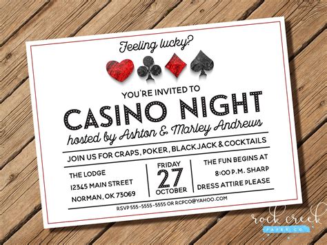 Casino Night Invitation Poker Run Invitation Gambling | Etsy | Las vegas party, Casino night ...