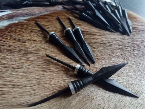 Traditional Medieval Bow Hunting Archery Broadhead / Bodkin type Arrow Head Point Hunger Games ...