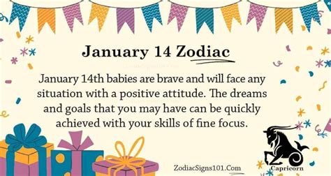 January 14 Zodiac Is Capricorn, Birthdays And Horoscope - ZodiacSigns101