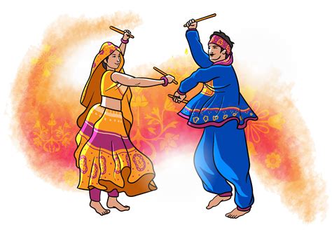 Garba Dancer 131758 Vector Art at Vecteezy