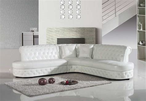 Modern White Leather Sectional Sofa VG818 | Leather Sectionals