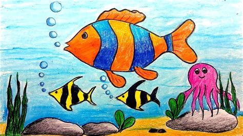 How To Draw Underwater Scenery Step by step - YouTube | Art drawings for kids, Scenery drawing ...