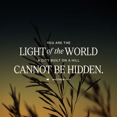 Matthew 5:14 You are the light of the world. A city on a hill cannot be hidden. | English ...